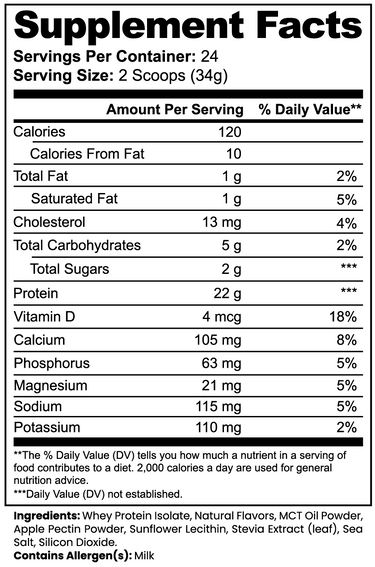 Vanilla Crème Whey Isolate