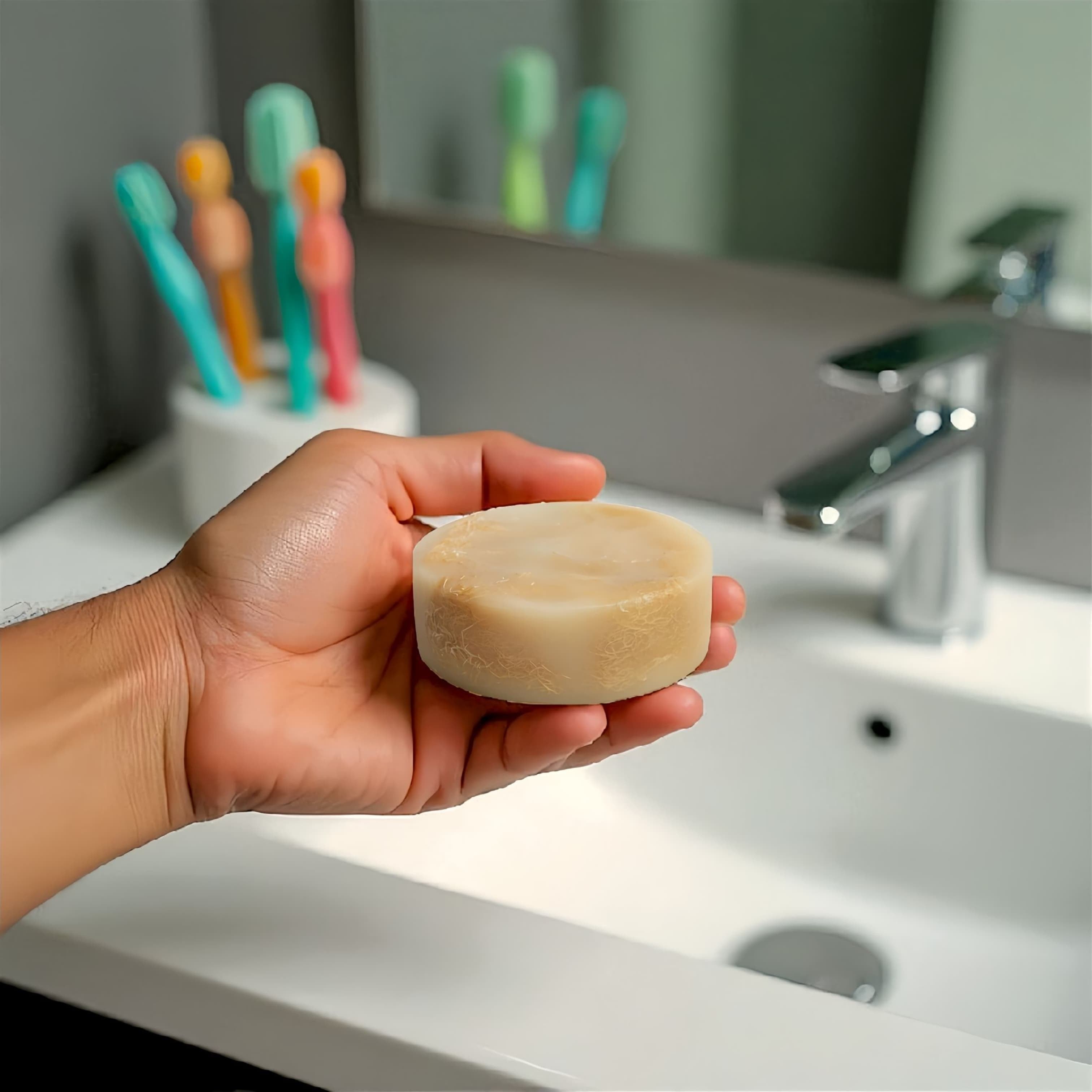 Hemp and Loofah Renewal Bar for exfoliating body care